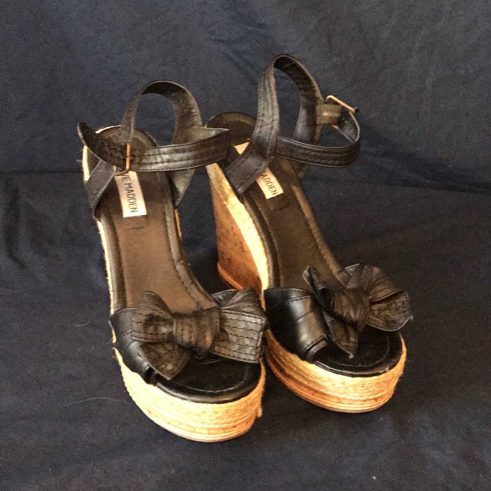 Rainy Day sale! Steve Madden ankle strap wedges